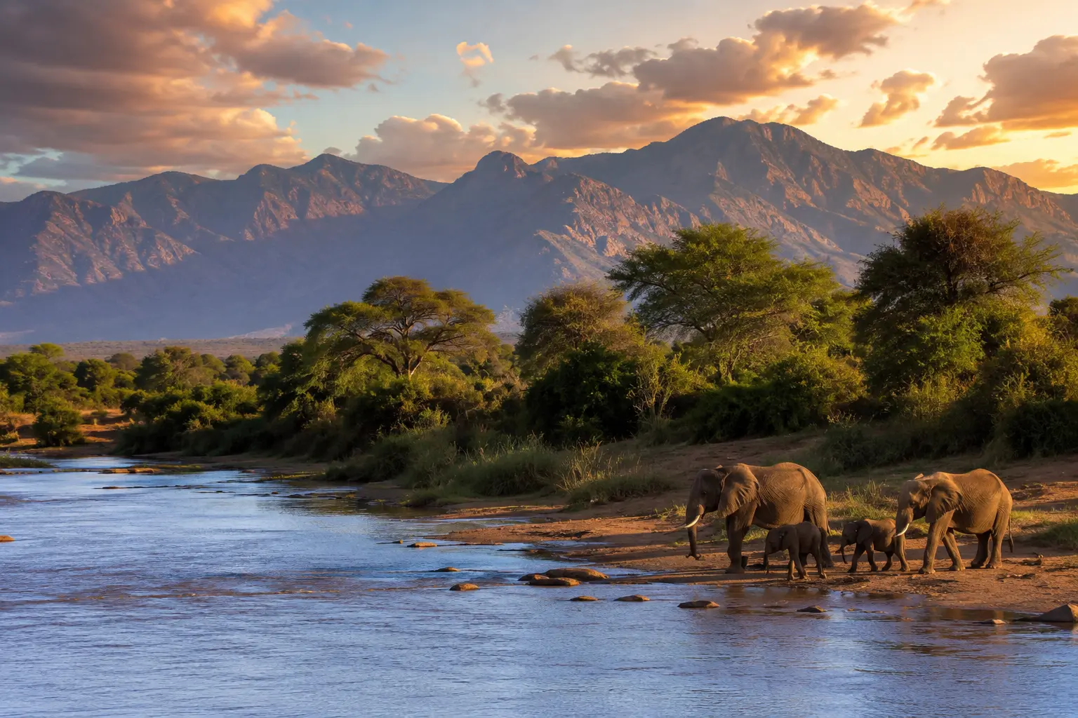 Samburu National Reserve landscape and wildlife