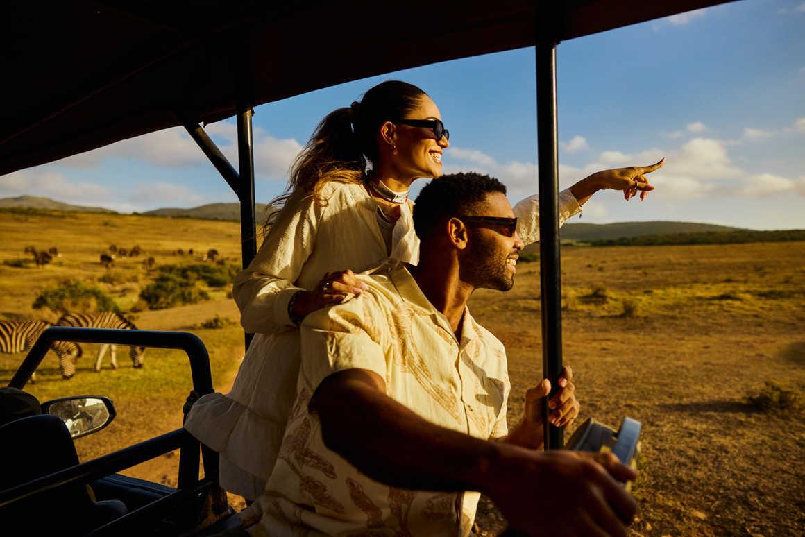 Family enjoying a safari adventure